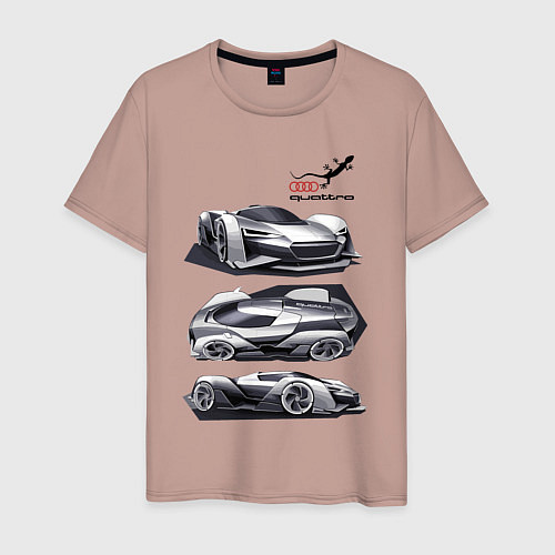 Мужская футболка Audi motorsport concept sketch / Пыльно-розовый – фото 1