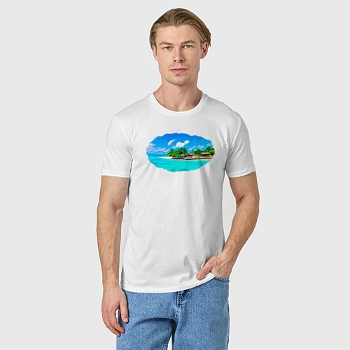 Мужская футболка Пляж Bounty / Белый – фото 3