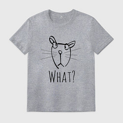 Футболка хлопковая мужская WHAT? ЧТО?, цвет: меланж
