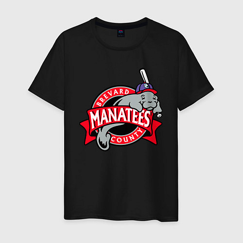 Мужская футболка Brevard County Manatees - baseball team / Черный – фото 1