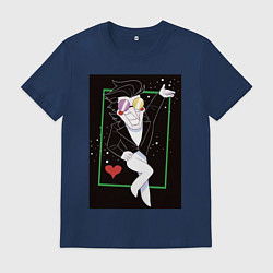 Футболка хлопковая мужская Deltarune - Big Love, цвет: тёмно-синий