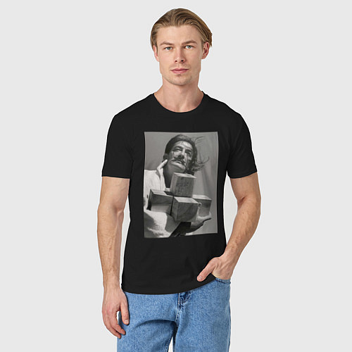 Мужская футболка Salvador Dali & cross / Черный – фото 3