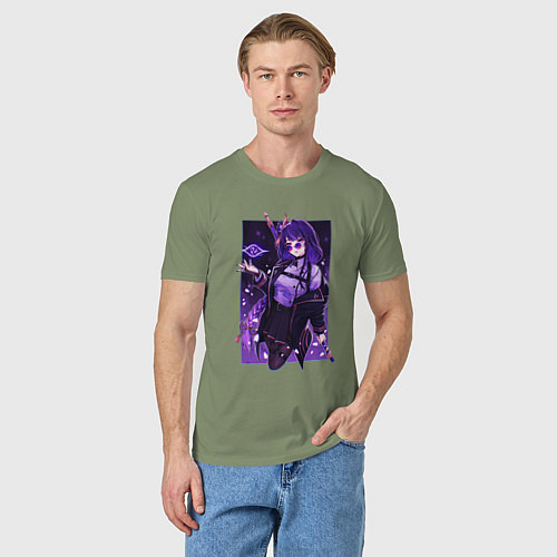 Мужская футболка Баал модная Шогун Райден Геншин / Авокадо – фото 3