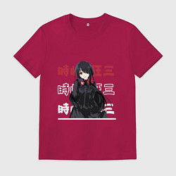 Футболка хлопковая мужская Рандеву с жизнью Date A Live, Куруми Токисаки Kuru, цвет: маджента