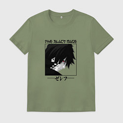 Футболка хлопковая мужская Хвост Феи Fairy Tail, Зереф Zeref, цвет: авокадо