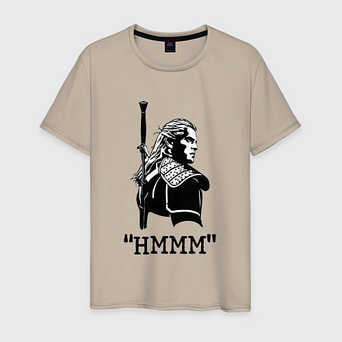 Мужская футболка The Witcher HMMM / Миндальный – фото 1