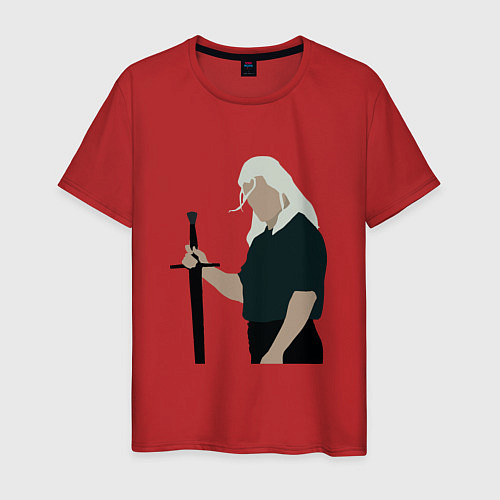 Мужская футболка Witcher Генри Кавилл / Красный – фото 1