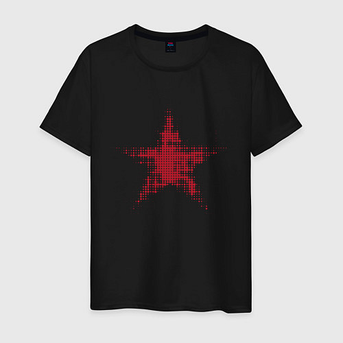 Мужская футболка Красная звезда полутон / Черный – фото 1