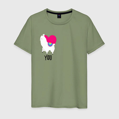 Мужская футболка Llama - you / Авокадо – фото 1