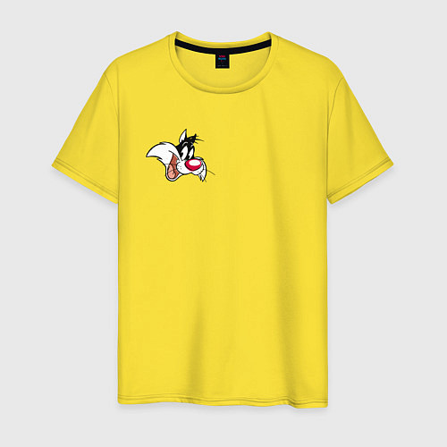 Мужская футболка Tuxedo cat Sylvester / Желтый – фото 1
