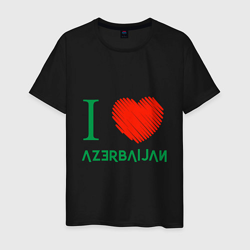 Мужская футболка Love Azerbaijan / Черный – фото 1