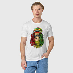 Футболка хлопковая мужская Rasta lioN, цвет: белый — фото 2