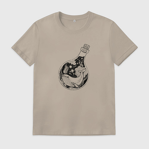 Мужская футболка Море в бутылке / Миндальный – фото 1