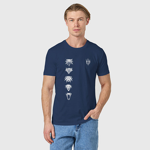 Мужская футболка ВЕДЬМАЧЬИ ШКОЛЫ / Тёмно-синий – фото 3