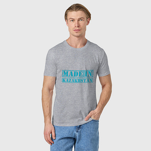 Мужская футболка Made In Kazakhstan / Меланж – фото 3