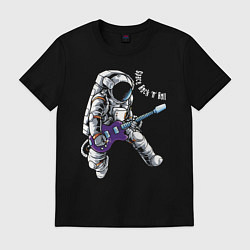 Футболка хлопковая мужская Space Rock n Roll, цвет: черный