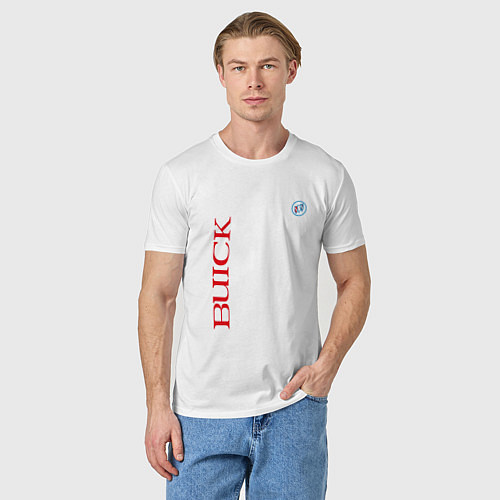 Мужская футболка Buick Emblem Logo / Белый – фото 3