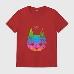 Футболка хлопковая мужская Stray: Gradient, цвет: красный