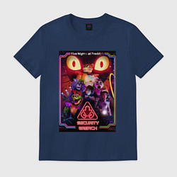 Футболка хлопковая мужская Five Nights at Freddys 5 poster, цвет: тёмно-синий