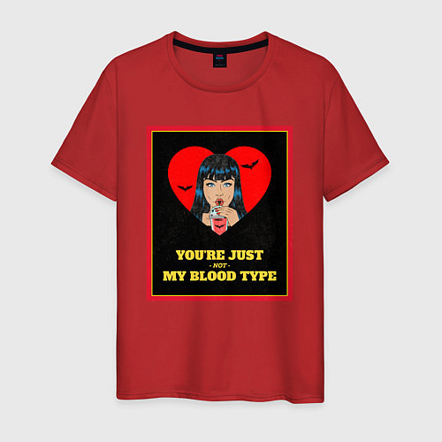 Мужская футболка Youre not my blood type / Красный – фото 1