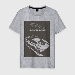 Футболка хлопковая мужская Jaguar - этим всё сказано!, цвет: меланж