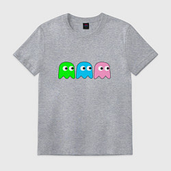 Футболка хлопковая мужская Pac man - play Для двоих, цвет: меланж