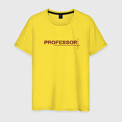 Мужская футболка Бумажный дом Профессор / Желтый – фото 1