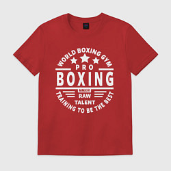 Футболка хлопковая мужская PRO BOXING, цвет: красный