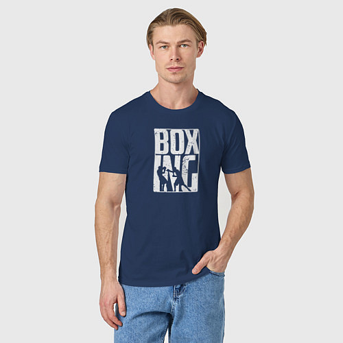 Мужская футболка Boxing бой / Тёмно-синий – фото 3