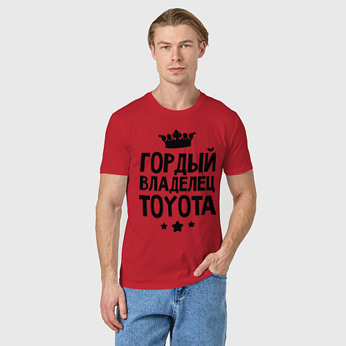 Мужская футболка Гордый владелец Toyota / Красный – фото 3