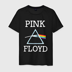 Футболка хлопковая мужская PINK FLOYD - ПИНК ФЛОЙД ЛОГОТИП, цвет: черный