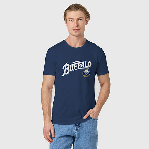 Мужская футболка Баффало Сейберз , Buffalo Sabres / Тёмно-синий – фото 3