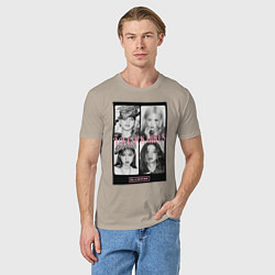 Футболка хлопковая мужская Blackpink K-pop, цвет: миндальный — фото 2