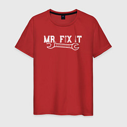 Футболка хлопковая мужская Mr FIX IT, цвет: красный