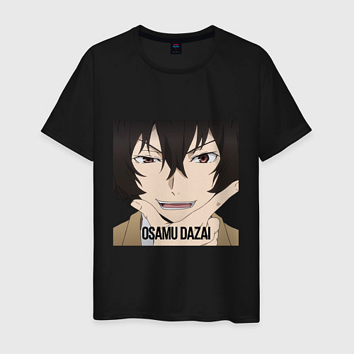 Мужская футболка Osamu Dazai - лицо / Черный – фото 1