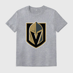 Футболка хлопковая мужская Vegas Golden Knights , Вегас Голден Найтс, цвет: меланж