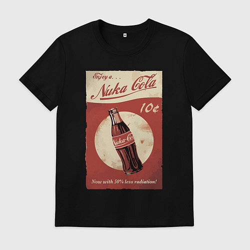 Мужская футболка Fallout Nuka Cola Poster Pop art / Черный – фото 1