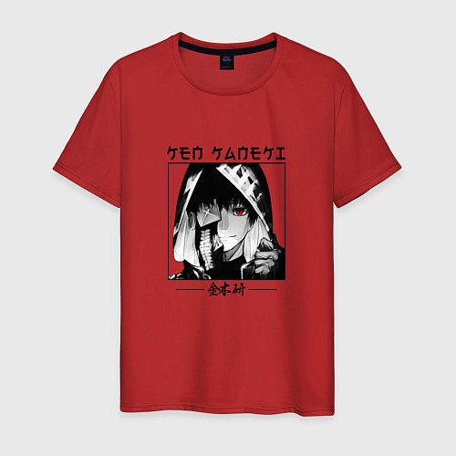 Мужская футболка Токийский гуль Tokyo Ghoul, Канеки Кен / Красный – фото 1
