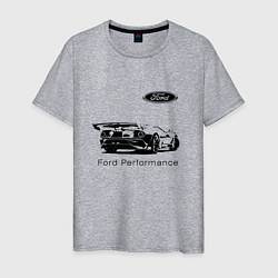 Футболка хлопковая мужская Ford Performance Racing team, цвет: меланж