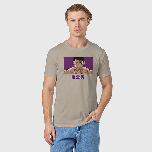 Мужская футболка Тодо 530 тыс IQ / Миндальный – фото 3