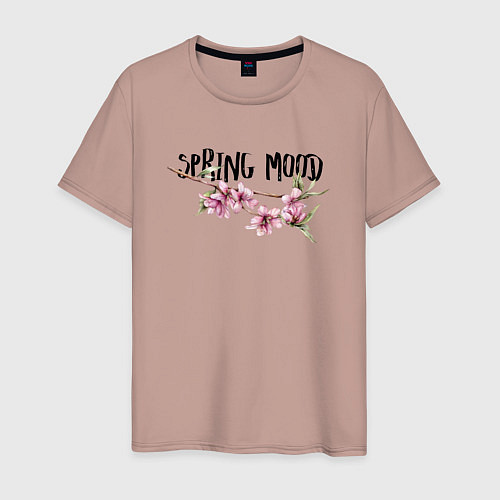 Мужская футболка Sakura Spring Mood / Пыльно-розовый – фото 1