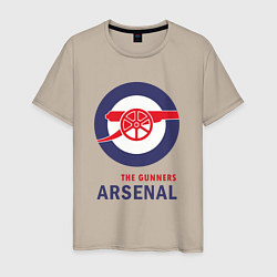 Футболка хлопковая мужская Arsenal The Gunners, цвет: миндальный