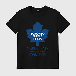 Футболка хлопковая мужская Toronto Maple Leafs are coming Торонто Мейпл Лифс, цвет: черный