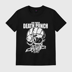 Футболка хлопковая мужская Five Finger Death Punch Groove metal, цвет: черный