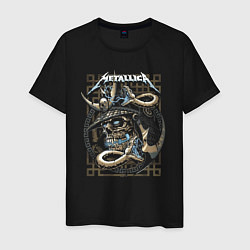 Футболка хлопковая мужская Metallica Skull & Snake, цвет: черный