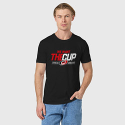 Футболка хлопковая мужская Carolina Hurricanes we want the cup Каролина Харри, цвет: черный — фото 2