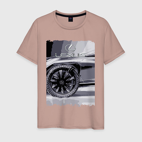 Мужская футболка Lexus Wheel / Пыльно-розовый – фото 1