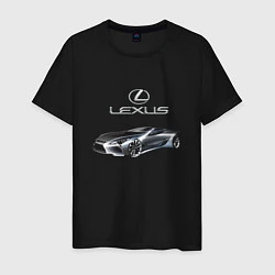 Футболка хлопковая мужская Lexus Motorsport, цвет: черный