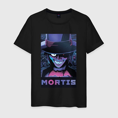 Мужская футболка Постер Мортиса из Бравл Старс / Черный – фото 1