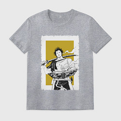 Футболка хлопковая мужская Стильный Ями, цвет: меланж